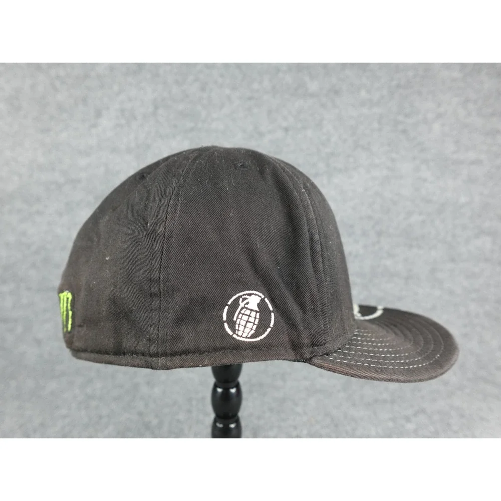 New‎ Era 59FIFTY Fitted Hat Black Monster Energy Grenade Logo Size 7 3/8